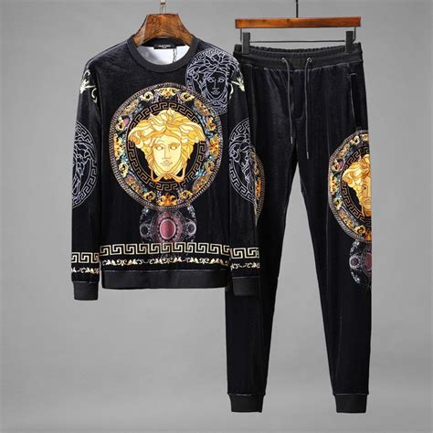 versace outfit men's|velvet tracksuit men's versace.